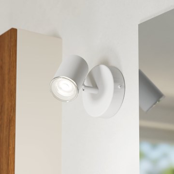 Eglo - Faretto da parete per bagno 1xGU10/5W/230V IP44 bianco