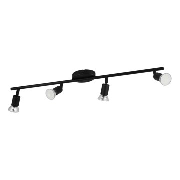 Eglo - Faretto LED 4xGU10/2,8W/230V 3000K nero