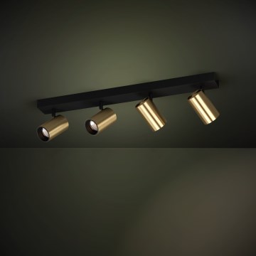 Eglo - Faretto LED 4xGU10/4,5W/230V 3000K nero/oro