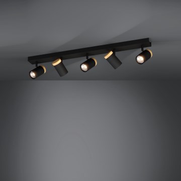 Eglo - Faretto LED 5xGU10/4,5W/230V 3000K nero/marrone