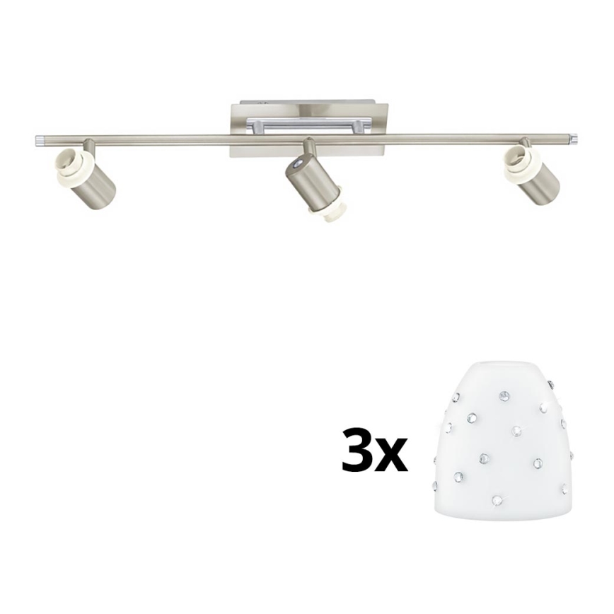 Eglo - Faretto LED MY CHOICE 3xE14/40W/230V cromo opaco/bianco