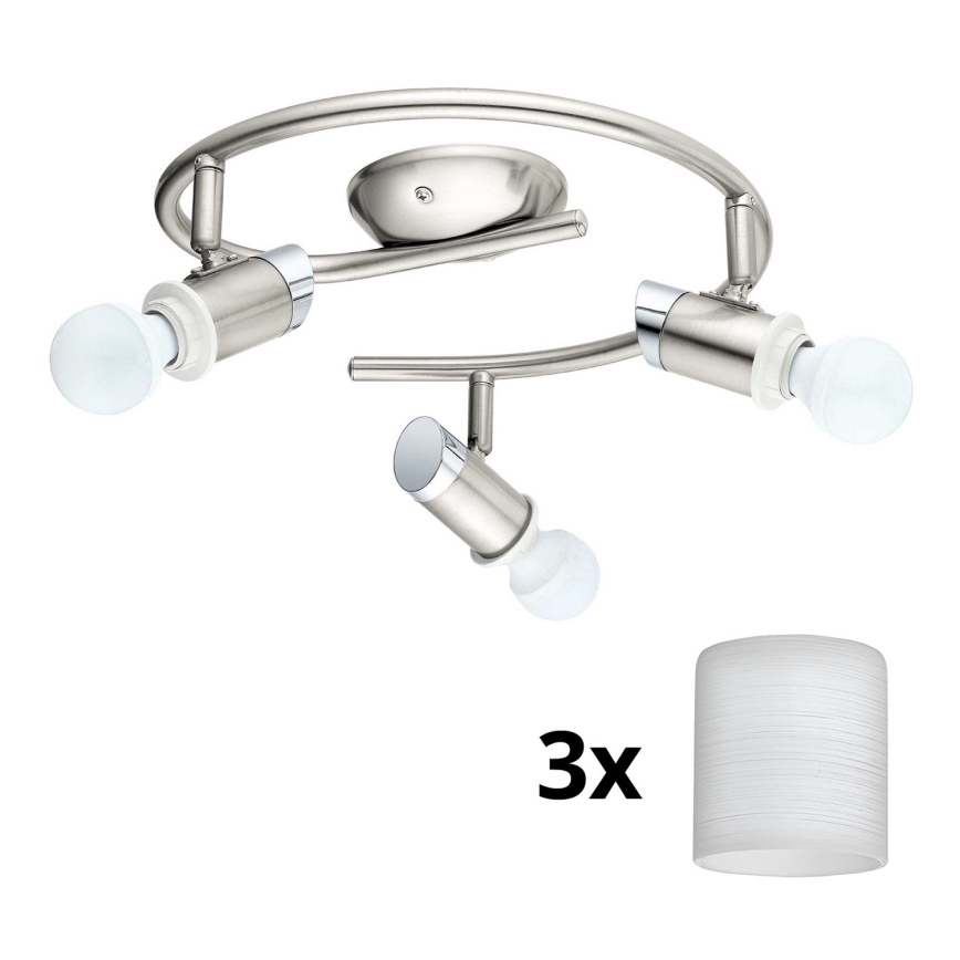 Eglo - Faretto LED MY CHOICE 3xE14/4W/230V  cromo opaco/bianco