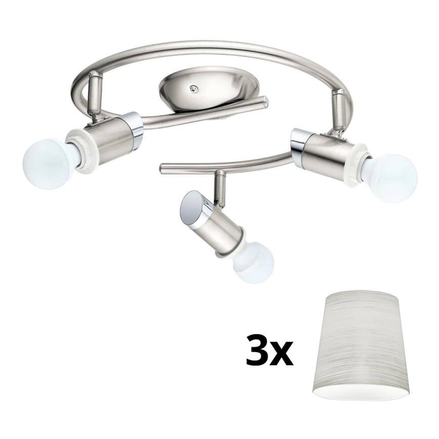 Eglo - Faretto LED MY CHOICE 3xE14/4W/230V  cromo opaco/color crema