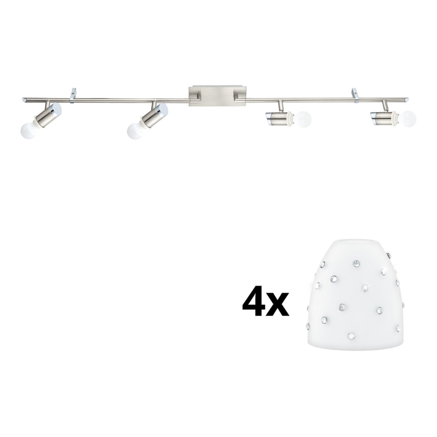 Eglo - Faretto LED MY CHOICE 4xE14/4W/230V  cromo opaco/bianco