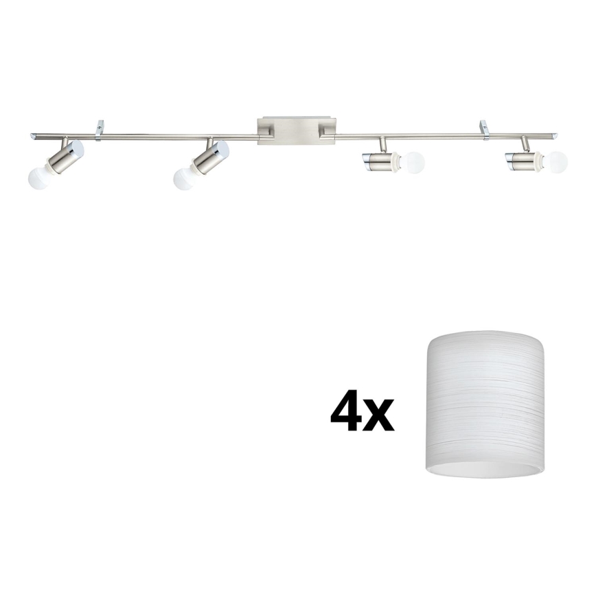 Eglo - Faretto LED MY CHOICE 4xE14/4W/230V  cromo opaco/bianco