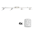 Eglo - Faretto LED MY CHOICE 4xE14/4W/230V cromo opaco/bianco