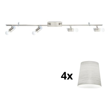 Eglo - Faretto LED MY CHOICE 4xE14/4W/230V cromo opaco/color crema