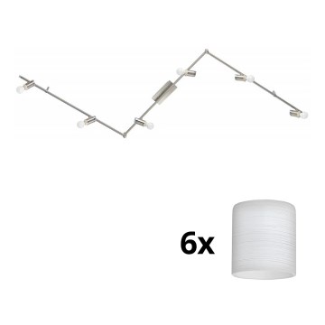 Eglo - Faretto LED MY CHOICE 6xE14/4W/230V cromo opaco/bianco