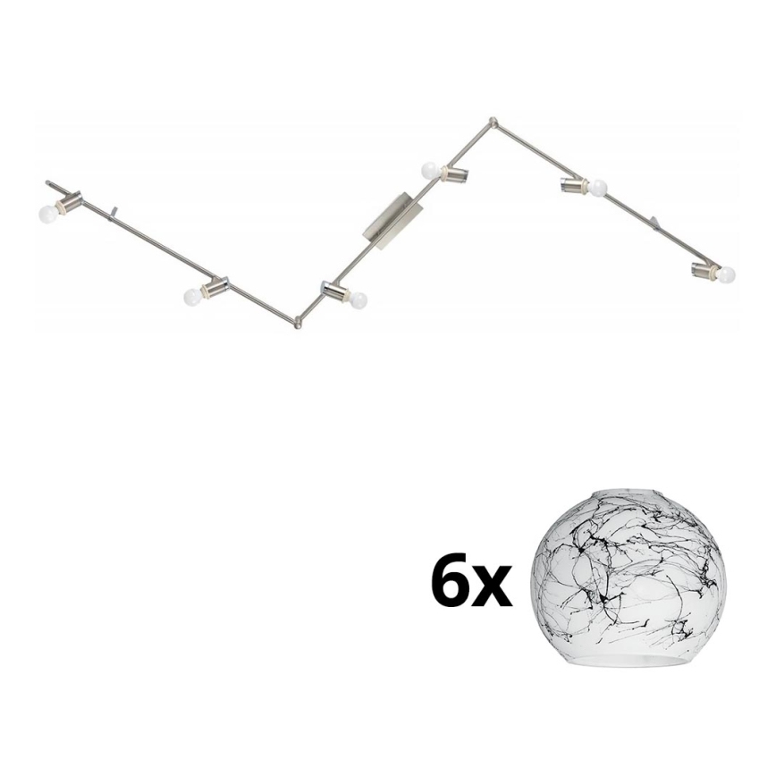 Eglo - Faretto LED MY CHOICE 6xE14/4W/230V cromo opaco/bianco/nero