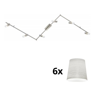 Eglo - Faretto LED MY CHOICE 6xE14/4W/230V cromo opaco/color crema