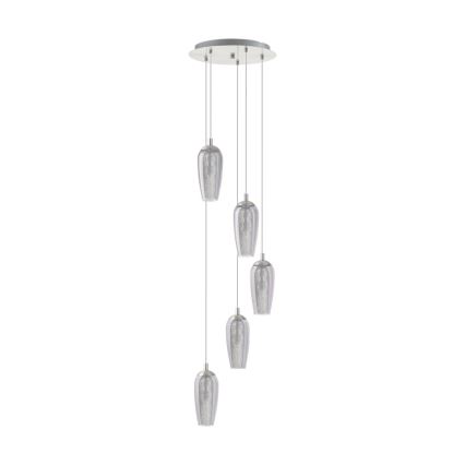Eglo - Paralume di ricambio per lampadario FARSALA G9 grigio
