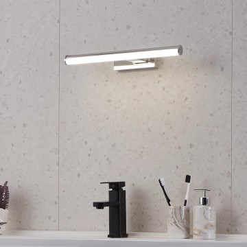 Eglo - Illuminazione per specchio da bagno LED, 7,4W/230V, 40 cm, IP44, cromo lucido