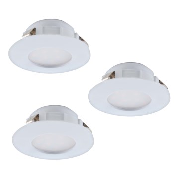 Eglo - KIT 3x Lampada LED da incasso PINEDA 1xLED/6W/230V