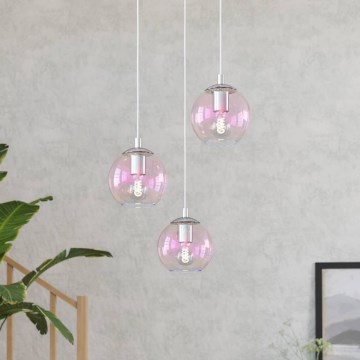 Eglo - Lampada a sospensione con cavo 3xE27/60W/230V cromo lucido