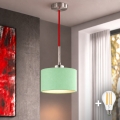 Eglo - Lampada a sospensione LED su cavo TUNJA 1xE27/60W/230V Ø 20 cm verde/rosso