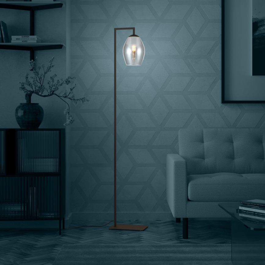 Eglo - Lampada con piedistallo 1xE27/40W/230V fumé