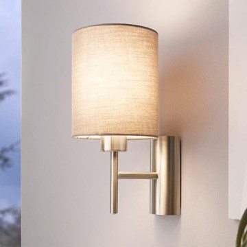Eglo - Lampada da parete 1xE27/60W/230V taupe