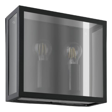 Eglo - Lampada da parete per esterni 2xE27/40W/230V IP44 nera