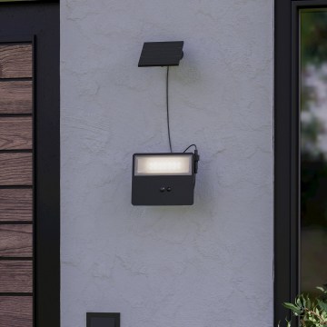 Eglo - Lampada da parete solare a LED con sensore LED/6,7W/3,7V 2400 mAh IP44 nera
