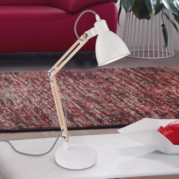 Eglo - Lampada da tavolo 1xE14/28W/230V bianco - FSC certificato