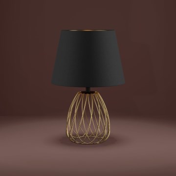 Eglo - Lampada da tavolo 1xE27/40W/230V nero/oro