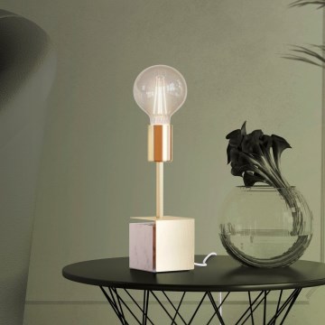 Eglo - Lampada da tavolo 1xE27/40W/230V oro/bianco marmo