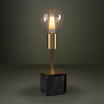 Eglo - Lampada da tavolo 1xE27/40W/230V oro/nero marmo