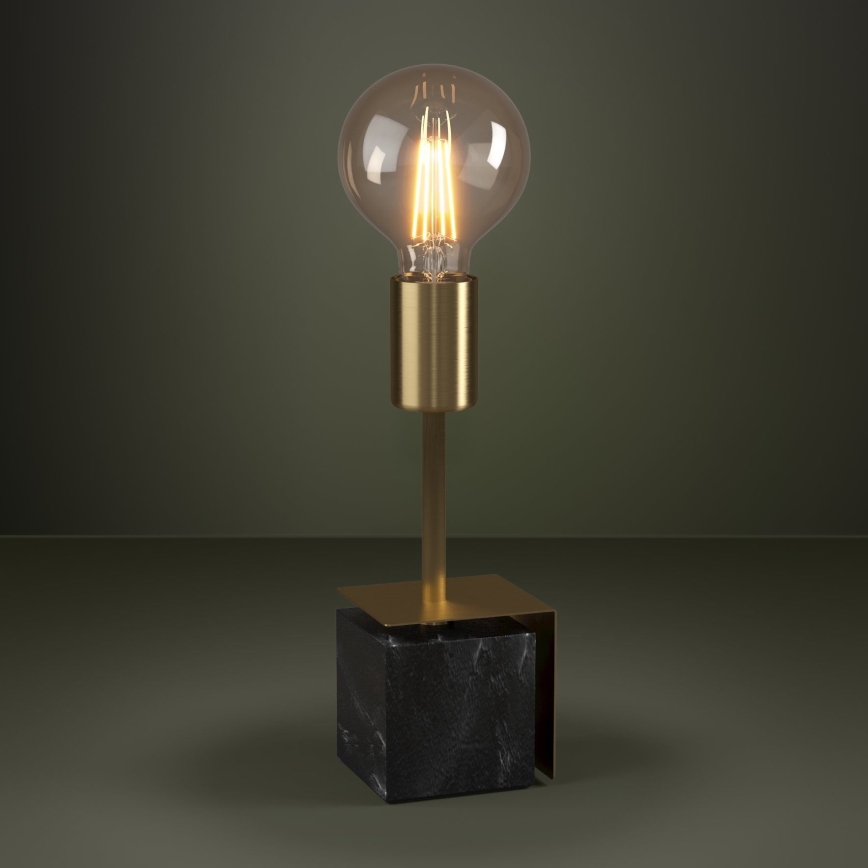 Eglo - Lampada da tavolo 1xE27/40W/230V oro/nero marmo