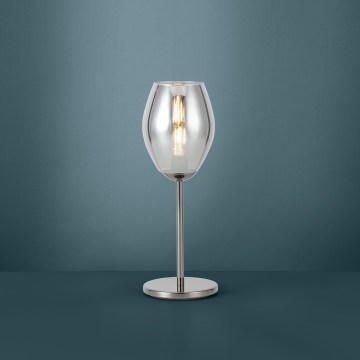 Eglo - Lampada da tavolo 1xE27/60W/230V nero/fumé