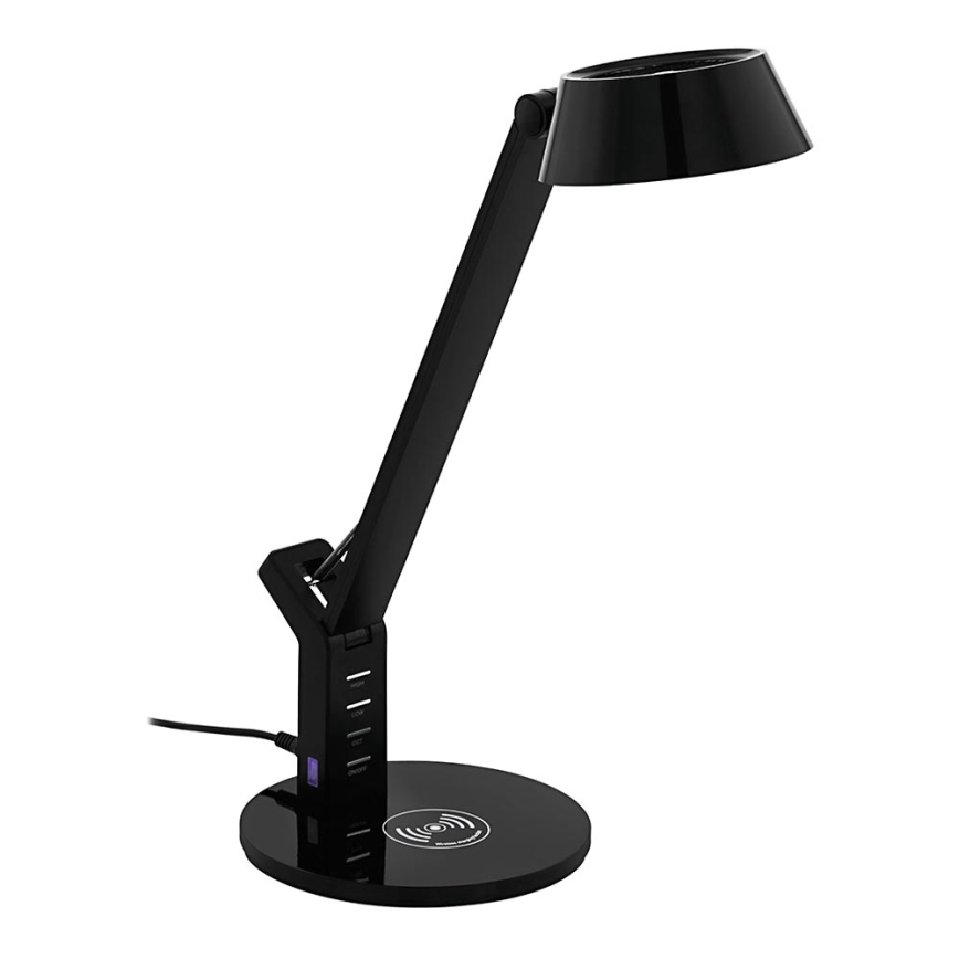 Eglo - Lampada da tavolo LED touch dimmerabile con ricarica wireless LED/4,8W/230V nero