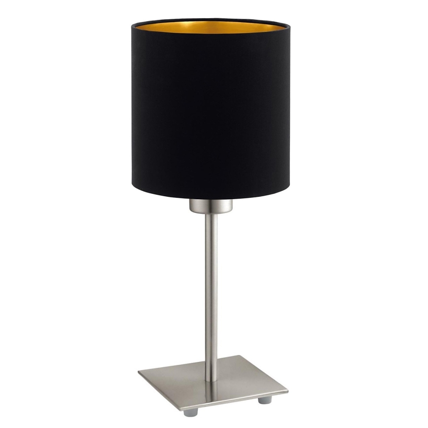 Eglo - Lampada da tavolo LED TUNJA 1xE27/60W/230V 26,5 cm cromo opaco/nero