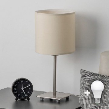 Eglo - Lampada da tavolo LED TUNJA 1xE27/60W/230V, colore crema