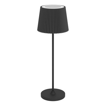 Eglo - Lampada da tavolo ricaricabile a LED dimmerabile con touch, 3,8W/5V, 2400/3000/4000K, 2000 mAh, nera