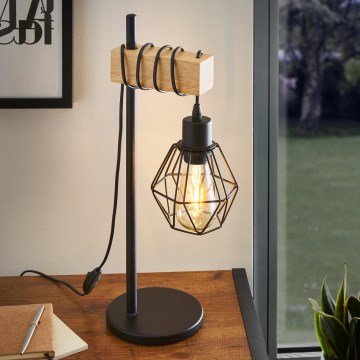 Eglo - Lampada da tavolo TOWNSHEND 1xE27/60W/230V - FSC certificato