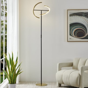 Eglo - Lampada da terra dimmerabile a LED 2xLED/8,8W/230V oro/nero