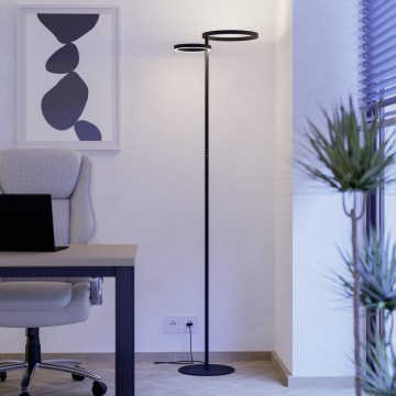 Eglo - Lampada da terra dimmerabile a LED LED/16W/230V + LED/12W nera