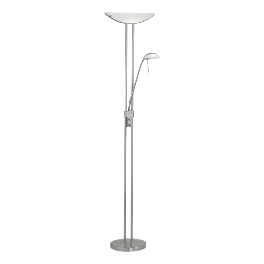 EGLO - Lampada da terra dimmerabile BAYA 1xR7s/230W+1xG9/33W cromo opaco