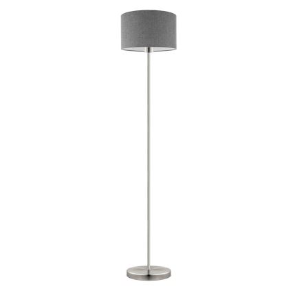Eglo - Lampada da terra LED TUNJA 1xE27/60W/230V cromo opaco/grigio