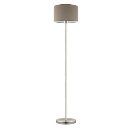 Eglo - Lampada da terra LED TUNJA 1xE27/60W/230V cromo opaco/taupe