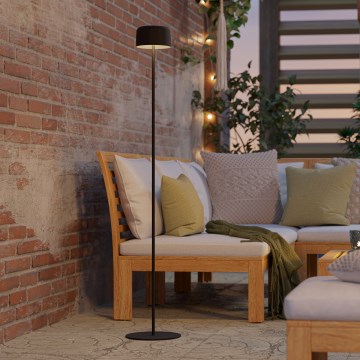 Eglo - Lampada da terra solare ricaricabile con sensore touch LED/2,8W/3,7V 1800 mAh IP44 nera