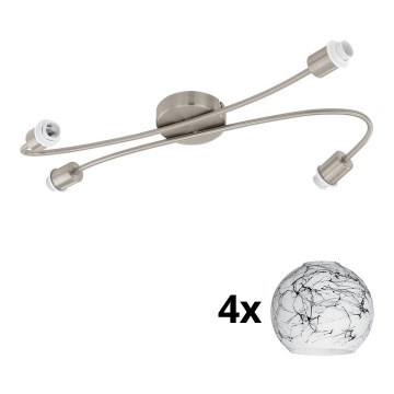 Eglo - Lampada LED da incasso MY CHOICE 4xE14/4W/230V cromo opaco/bianco/nero