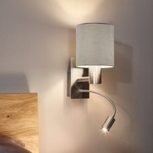 Eglo - Lampada LED da parete 1xE27/40W+LED/3,5W beige
