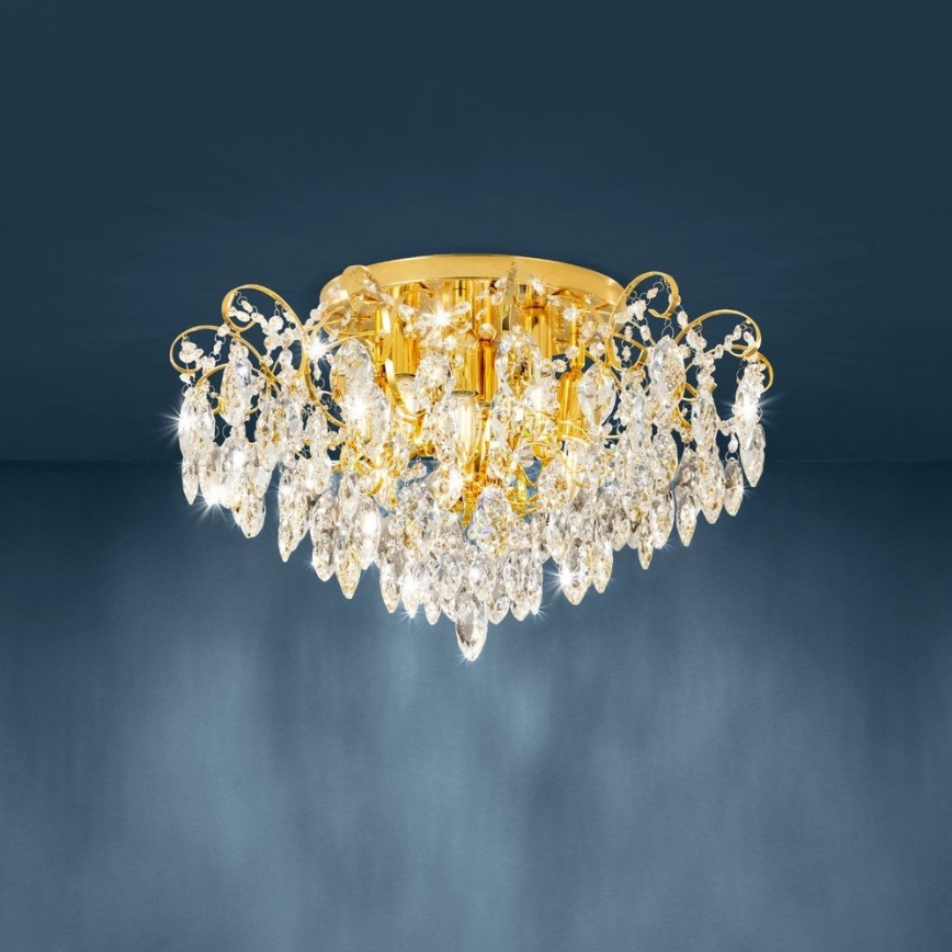 Eglo - Lampadario a plafone 6xE14/25W/230V dorato