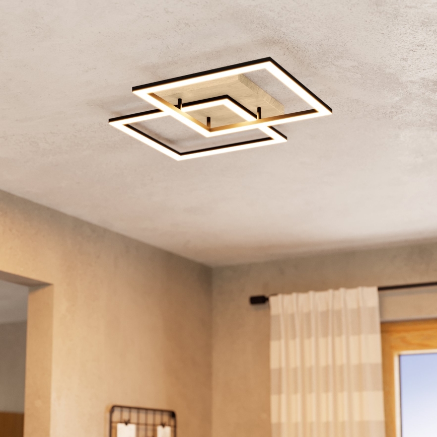 Eglo - Lampadario a plafone LED dimmerabile 4xLED/32W/230V 2700-6500K marrone/nero
