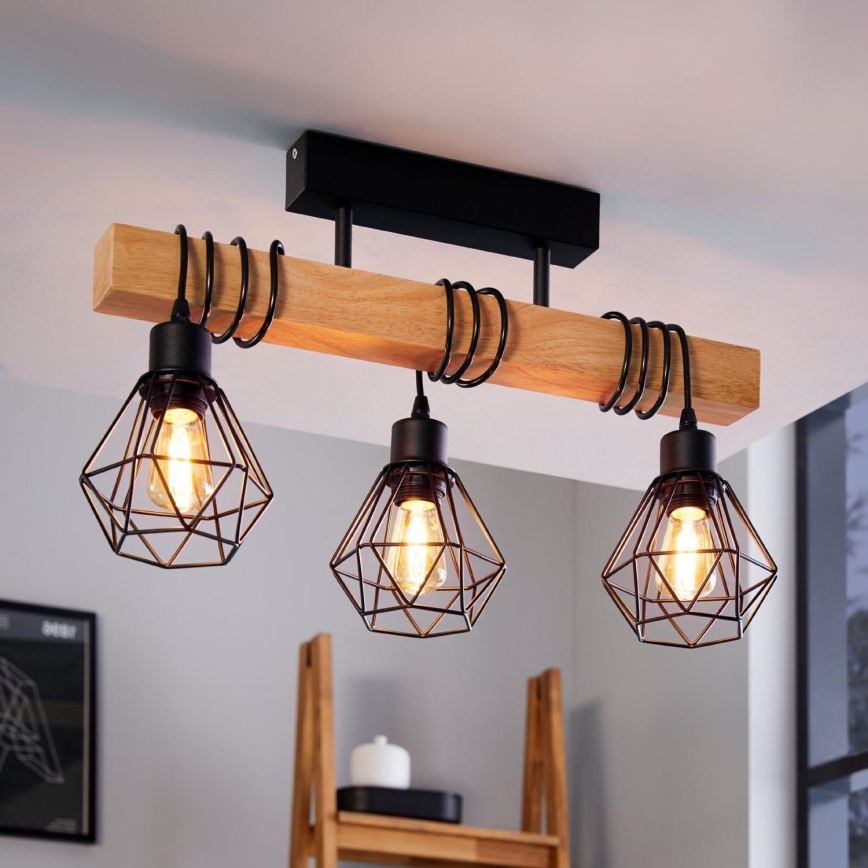 Eglo - Lampadario a plafone TOWNSHEND 3xE27/60W/230V