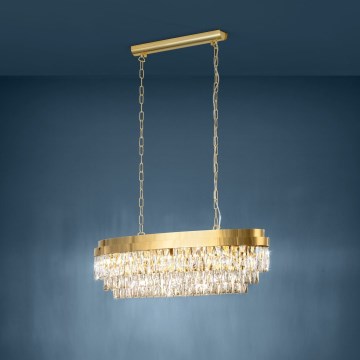 Eglo - Lampadario a sospensione con catena 10xE14/40W/230V oro