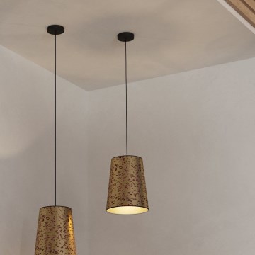 Eglo - Lampadario a sospensione con filo 1xE27/25W/230V oro/rosa