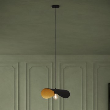 Eglo - Lampadario a sospensione con filo 1xE27/40W/230V 53 cm nero/oro