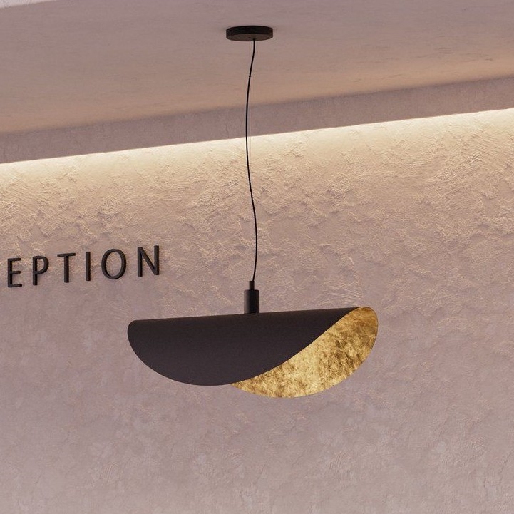 Eglo - Lampadario a sospensione con filo 1xE27/40W/230V 80 cm nero/oro