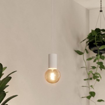 Eglo - Lampadario a sospensione con filo 1xE27/40W/230V bianco